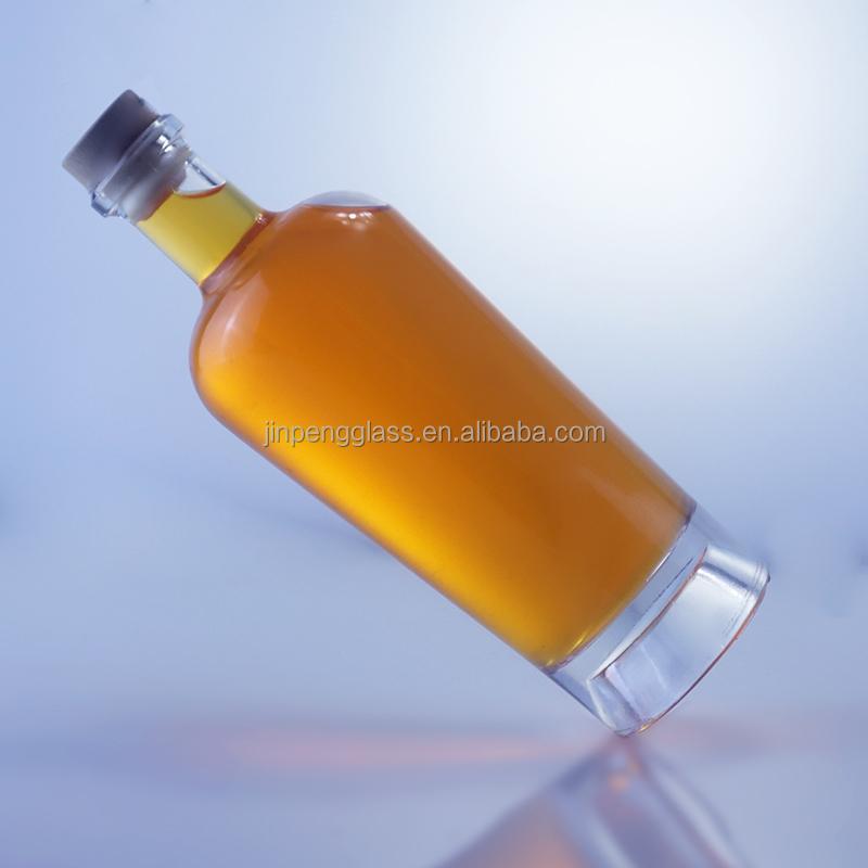 750ml Glass Liquor Bottle with Cork Stopper and Custom Cap Body Material Glass