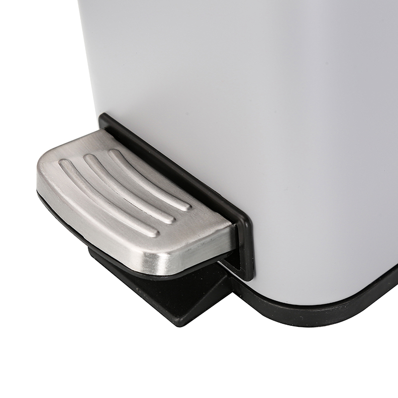 5L Square Foot Pedal Waste Bin Stainless Steel Trash Can Metal Garbage Can for Office Hotel Home Customized