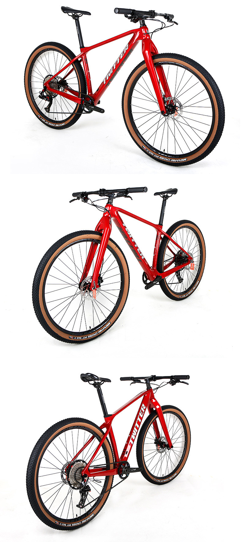 TWITTER T800 Carbon Fiber Mountain Bike SX-12 Speed Groupset hydraulic disc brake