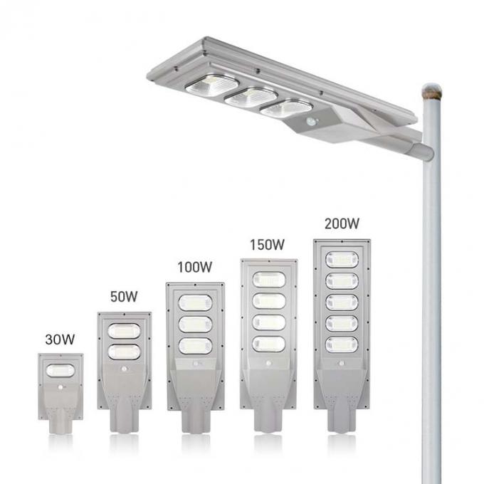 100 W 200 W 300 W Solar Powered LED Street Lights SMD2835 LiFePO4 Battery 1
