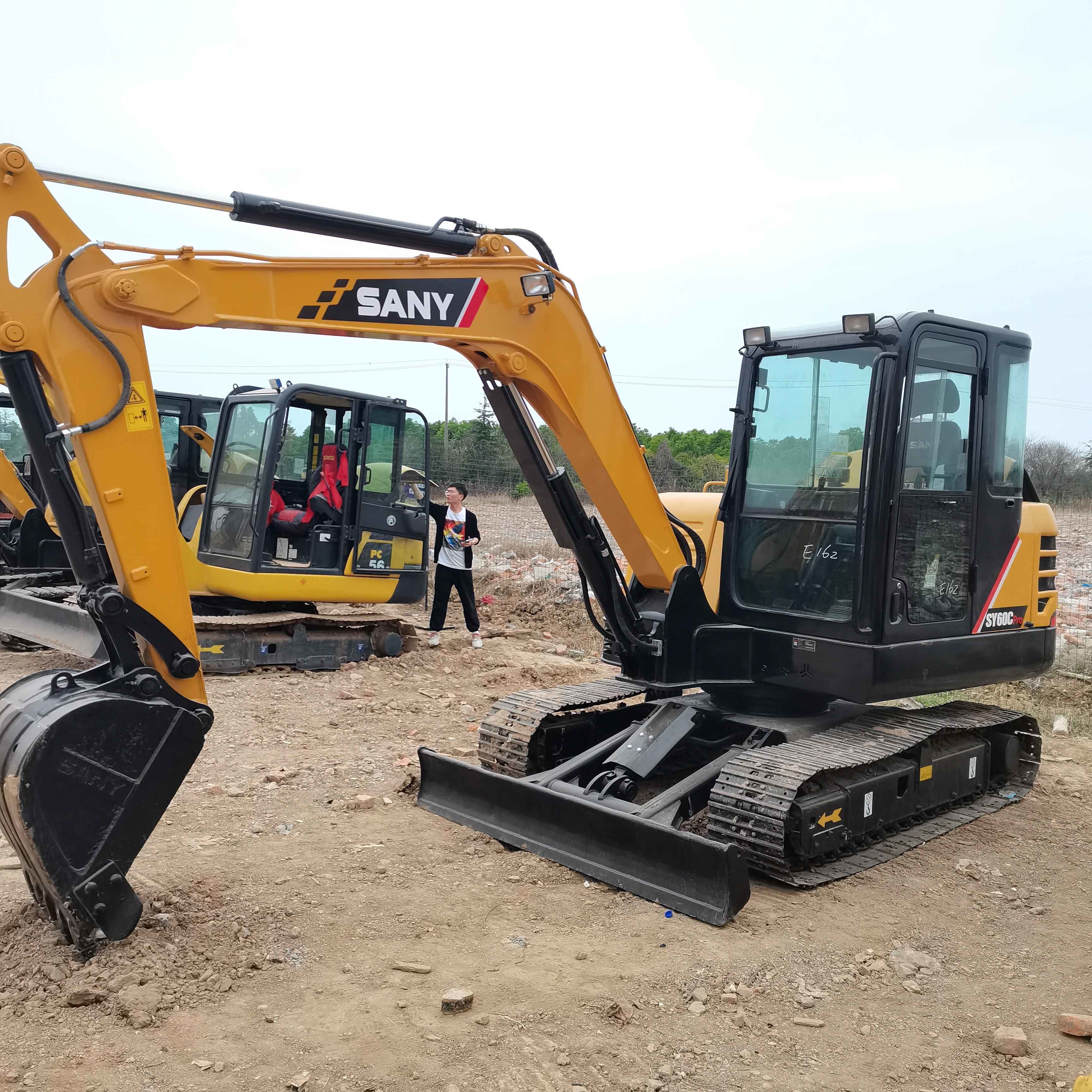 Used SANY Digger SY60 Secondhand 6ton Small Type Mini Crawler Excavator