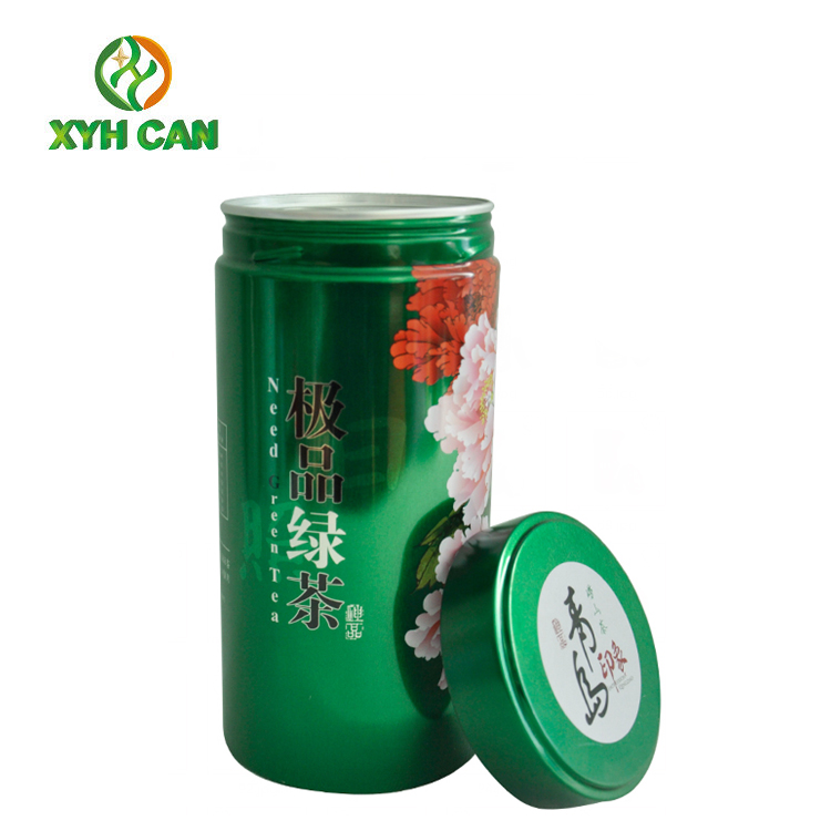 Tea Tin Can Unique Food Grade Box Packaging with Custom Logo Printing