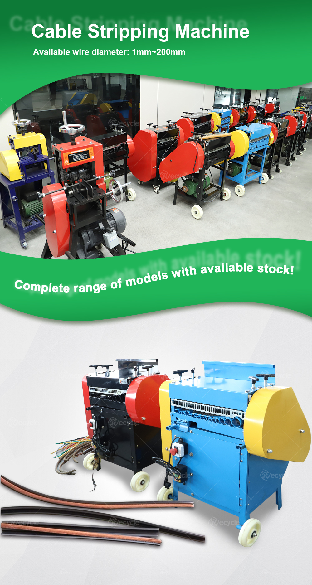 Electric Copper Wire Peeling Stripping Machine for Scrap Cable Stripping 2023 Automatic