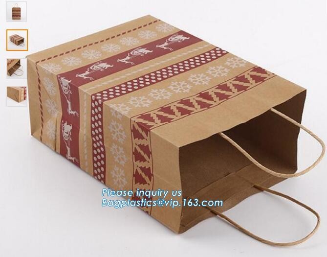 eco friendly paper printed shopping coffee packaging retail bags with handle logo,paper gift shopping bag with red custo