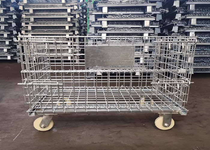 1200Kgs Metal Mesh Container , L1000mm Wire Container Storage Cages