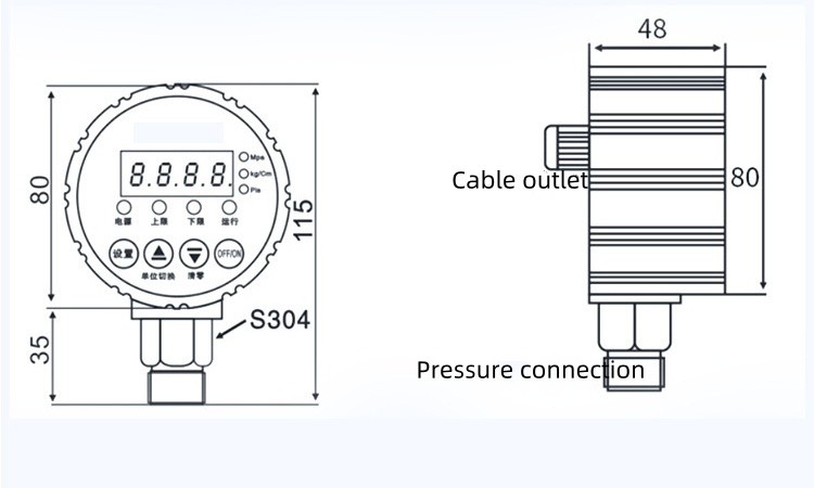 Y810 Digital Differential Pressure Gauge 2 Seconds Response Time