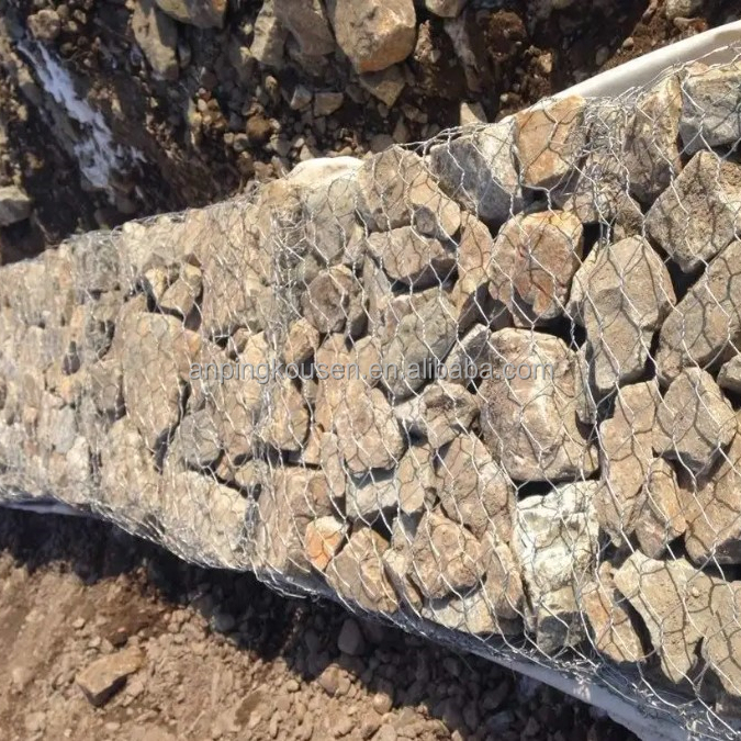 60x80mm Galvanized/PVC Coated Hexagonal Wire Netting Gabion Box for Your Sample Needs