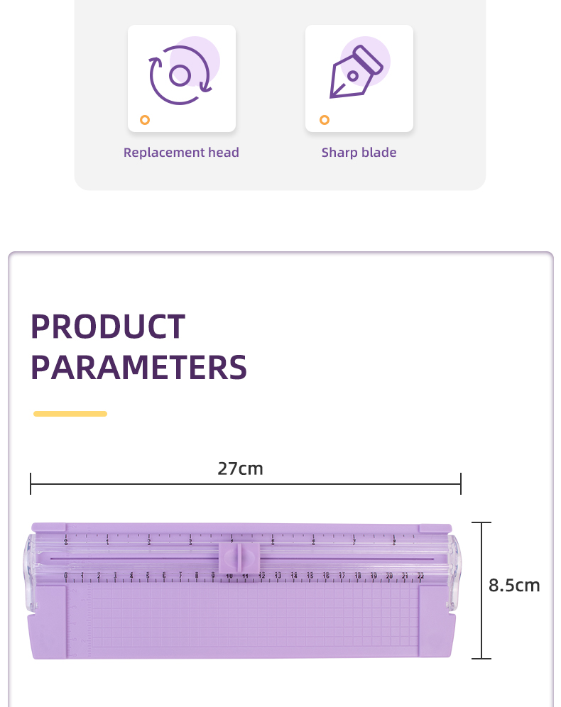 High Customization Metal Plastic A5 Paper Trimmer for 2022 Custom Cartoon Paper Cutter