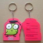 Eco - friendly pink frog soft PVC material key chain ​