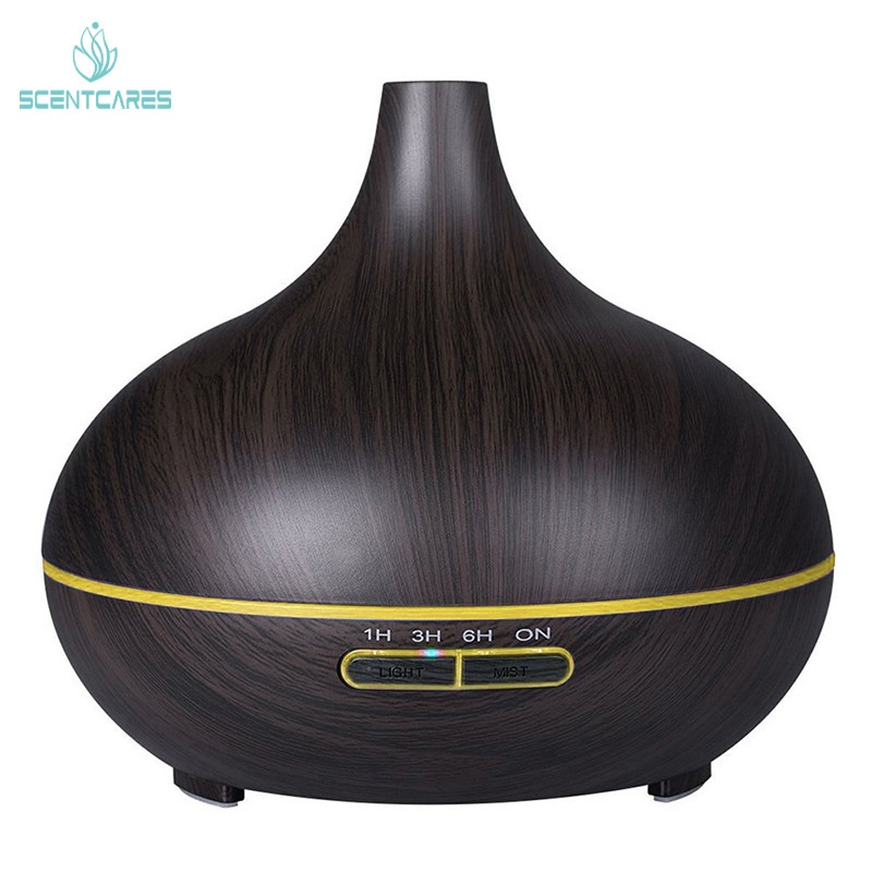 300ML Wood Grain 20ML/h Pure Cool Mist Humidifier