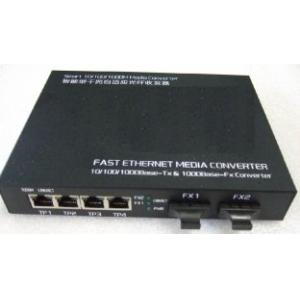  Low Power 4w 1000m TP Fiber Optic Switch Box 4 Port Supports Vlan And Qos Manufactures