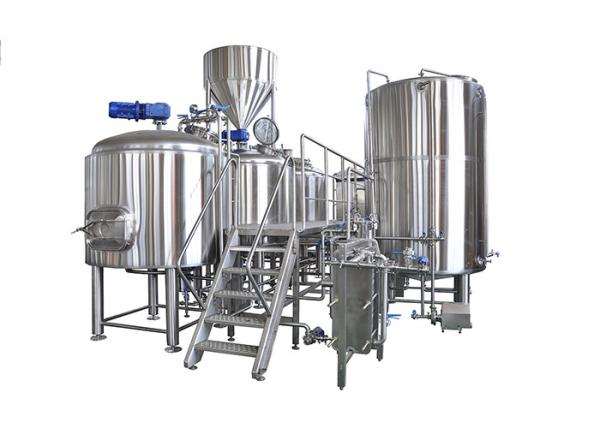 Professional 3 Vessel Brewhouse 2000L Micro Beer Brewery Equipment With Steam