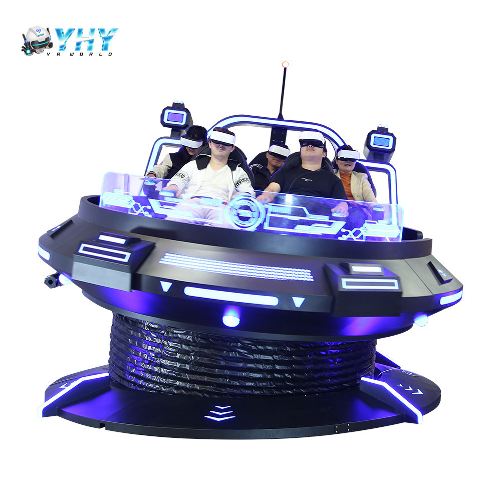  9D Cinema 360 Degree Simulator VR Rotating Machine With Interactive Button Wind Effect Manufactures