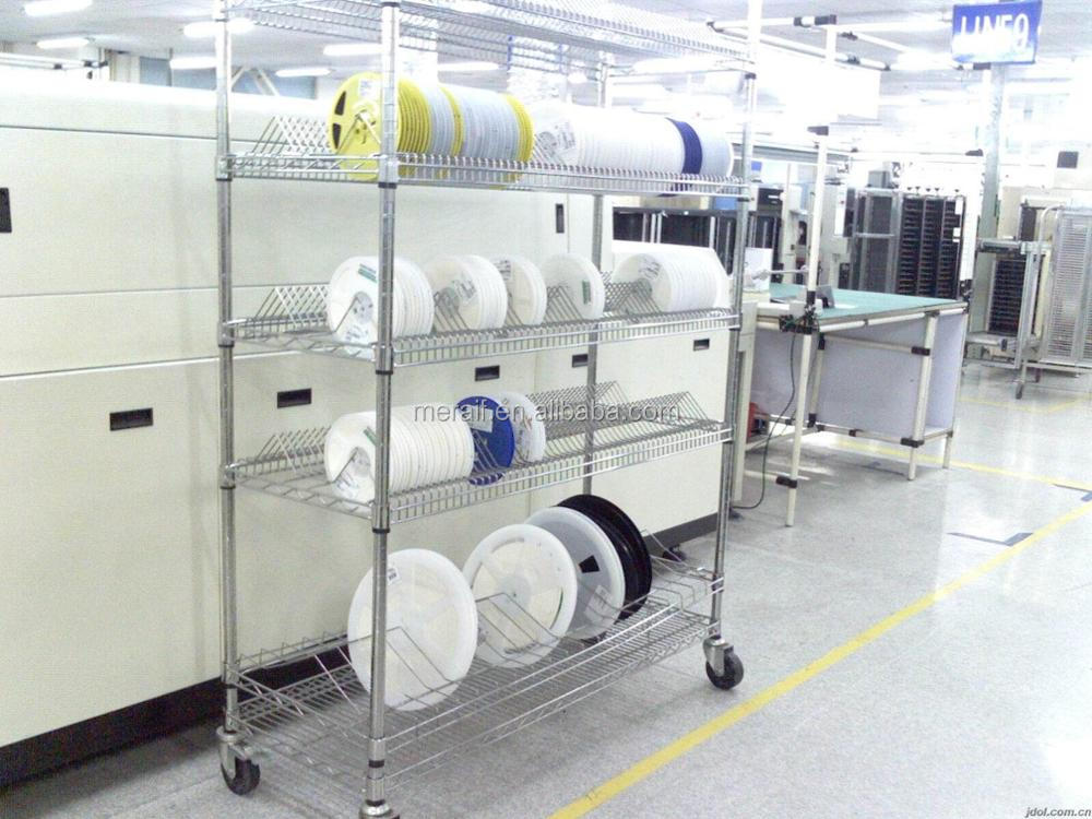 esd smt reel storage cart SMT Reel Trolley/PCB Protection Device ESD Storage Trolley Rack/ESD SMT Reel Shelving Trolley for sale
