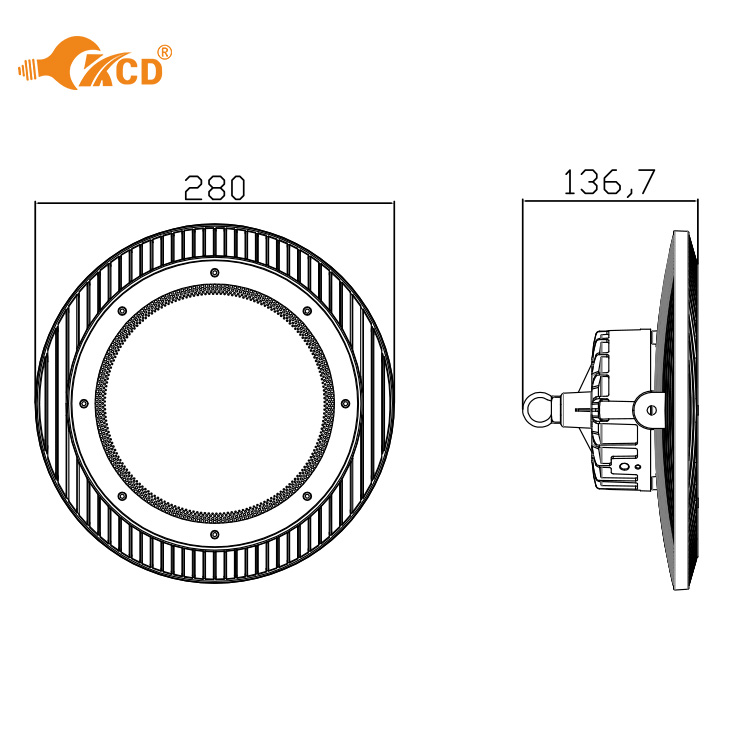 18000lm Industrial LED High Bay Light for factory school