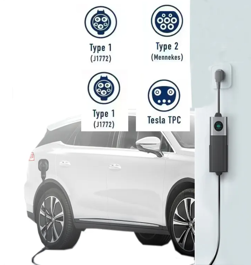 Electric Vehicle Car Charging Station 40A NACS TESLA 11kw Portable EV Charger