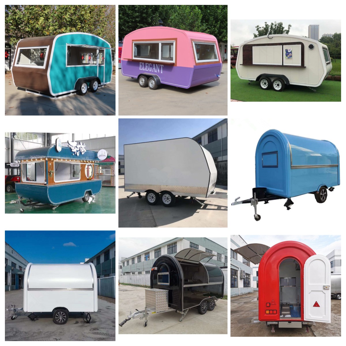 Fully Equipped Water-Based Catering Trailer for Home Trade Assurance Raw Material Water