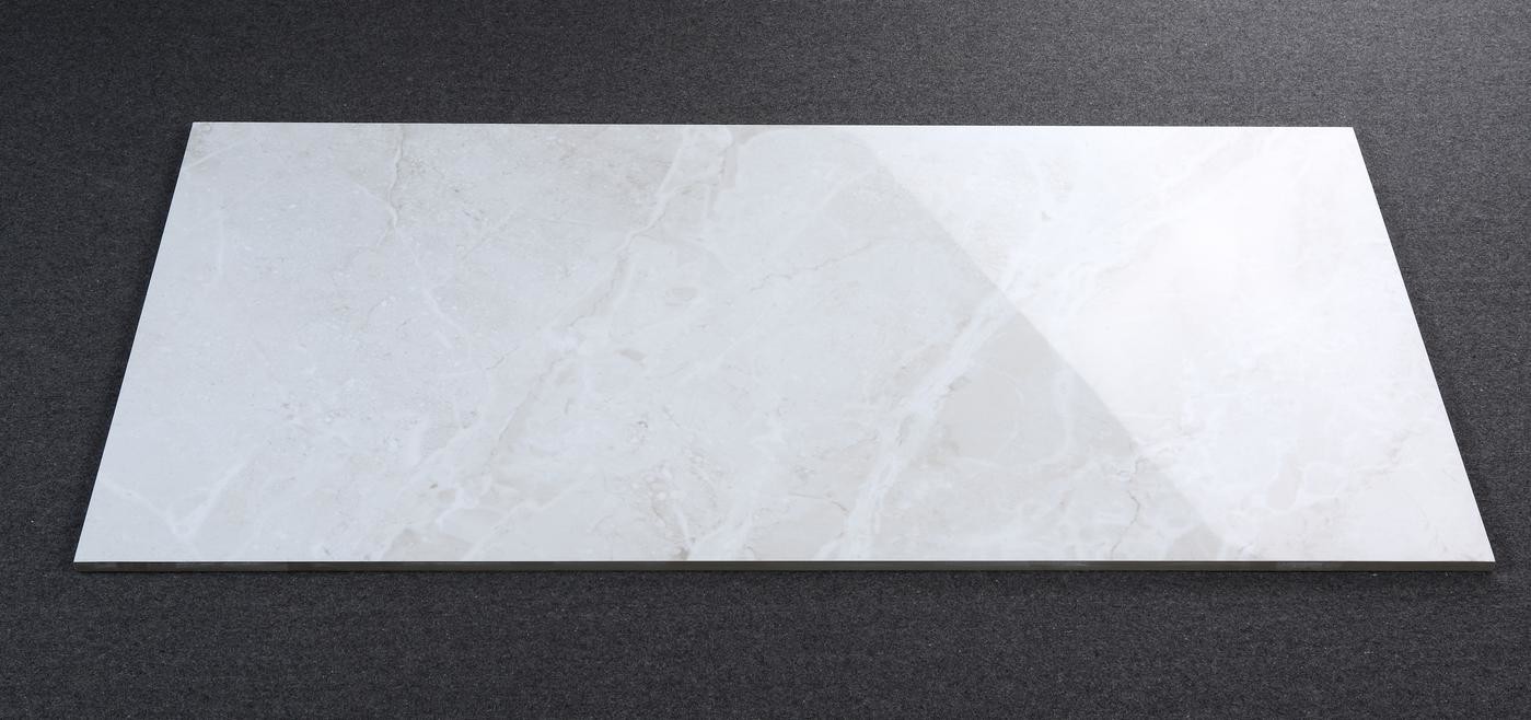 Modern Marble Look Porcelain Tile Tiles 12mm Thickness Light Grey Color
