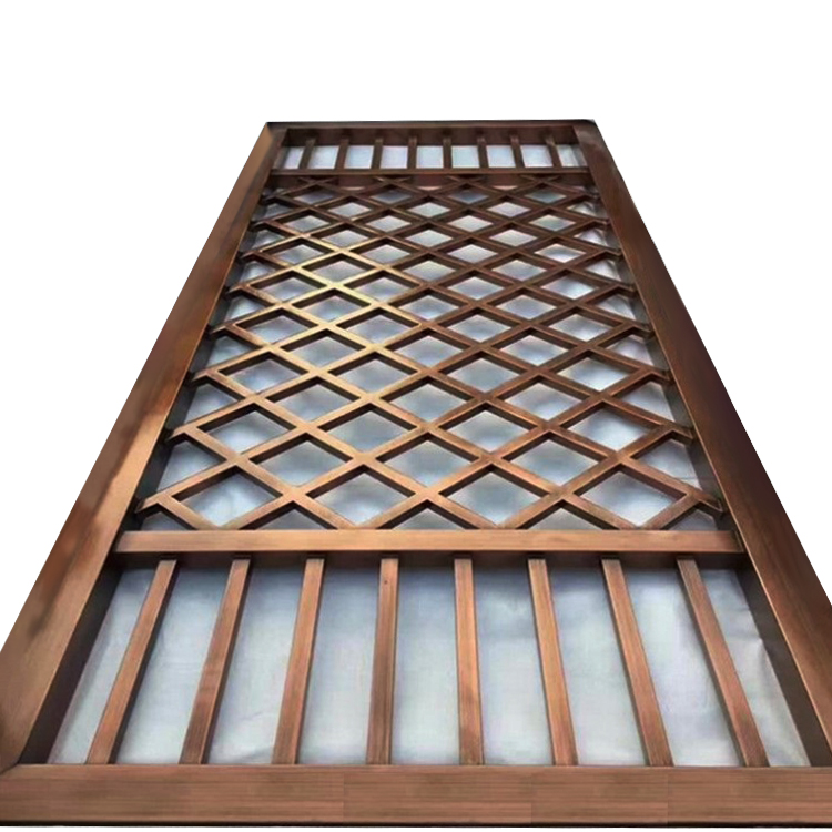 Laser cut brass wall panel metal screens room partition dividers