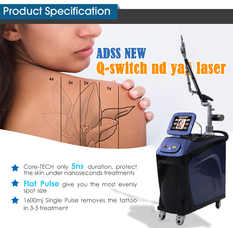 Laser Pigmentation Removal Machine 532nm 1064nm Permanent Tattoo Removal Machine