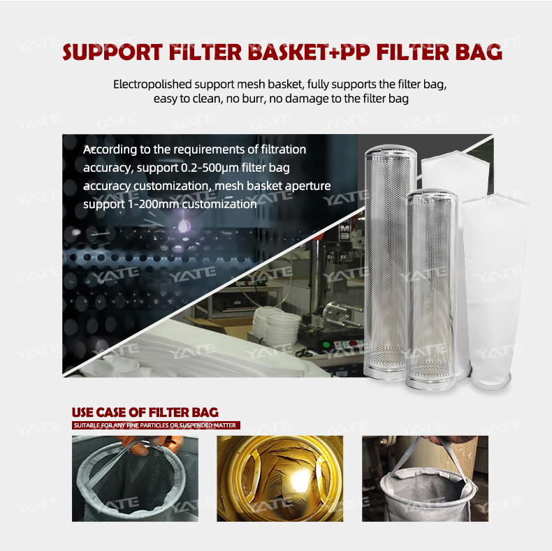 Side Inlet #2 Single Bag Filter Housing Stainless Steel 304 316 Food Beverage