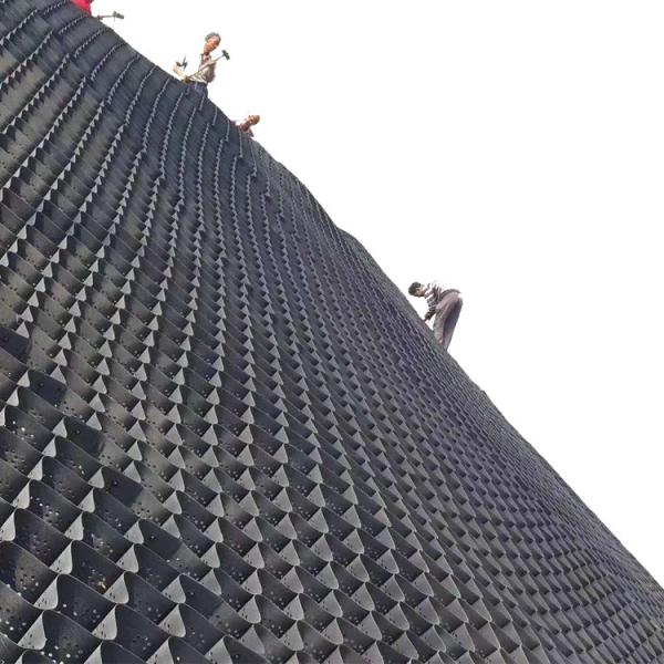 Outdoor Construction Road Way 200 356 HDPE Plastic Green Black Geocell Retaining