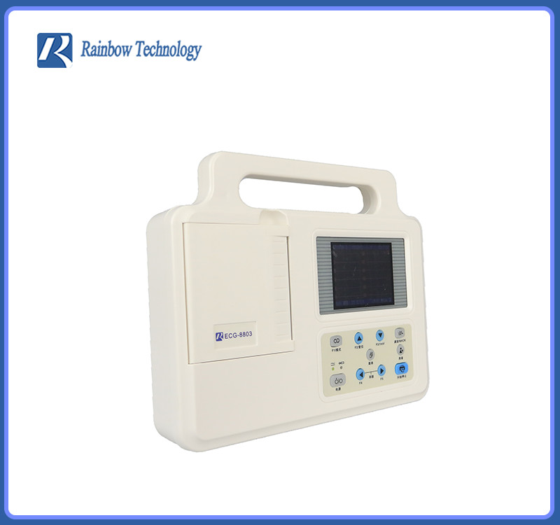 Emergency Medical ECG Machine Built In Battery 12 Channel Waveform
