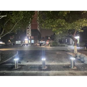 China Security Automatic Car Park Bollards 6mm Thickness With LED Lights on sale