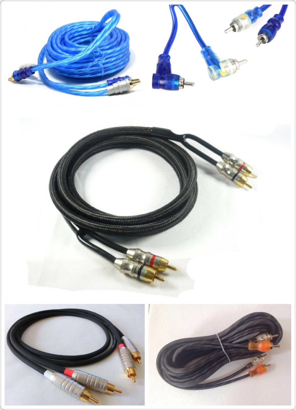 PVC Jacket RCA Cable AV For Car Audio And Home Audio Amp