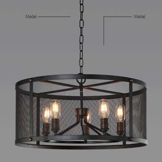 Black wrought iron pendant lights Kitchen Chandelier (WH-CI-47)