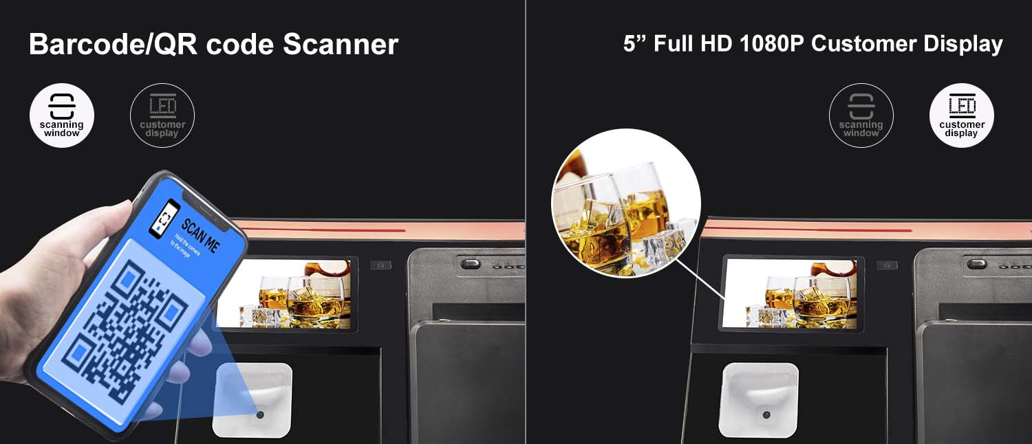 All-in-one POS System Machine with Capacitive Touch Screen and 80mm Built-in Printer