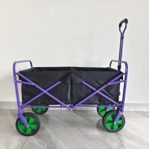 Folding Wagon Stroller Retractable Handle Practical Camping Cart Custom Wheel