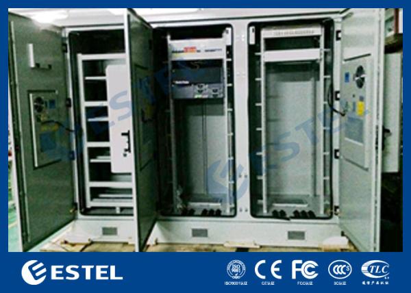 BTS Outdoor Cabinet , Outdoor Network Enclosure Hot Dip Galvanized Steel