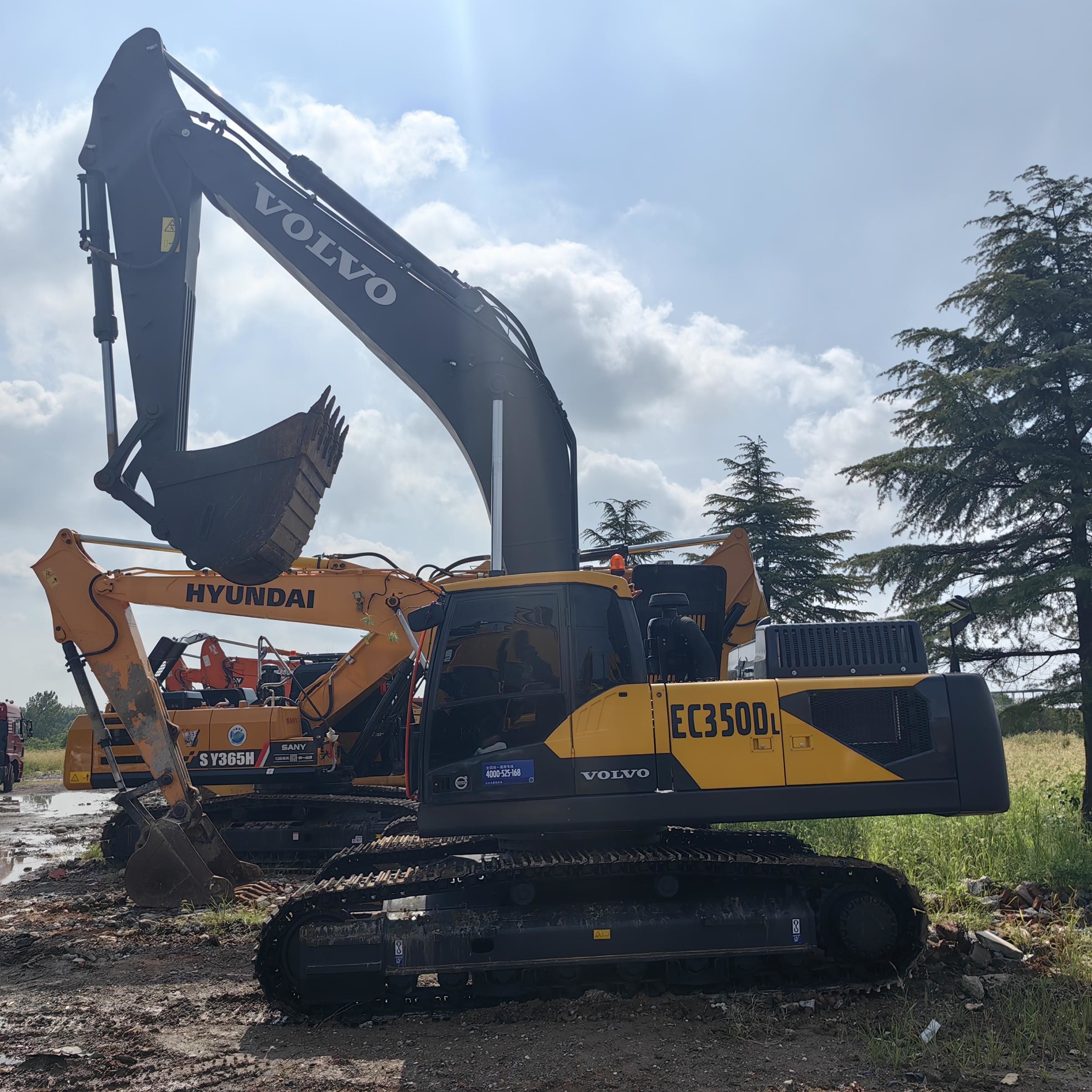35 Tons Original Used Volvo Ec350DL Excavator Low Working Hours