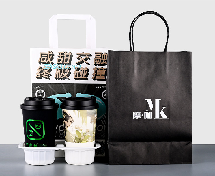 Eco Conscious Stylish Takeaway Paper Bags With Handles For Events Parties