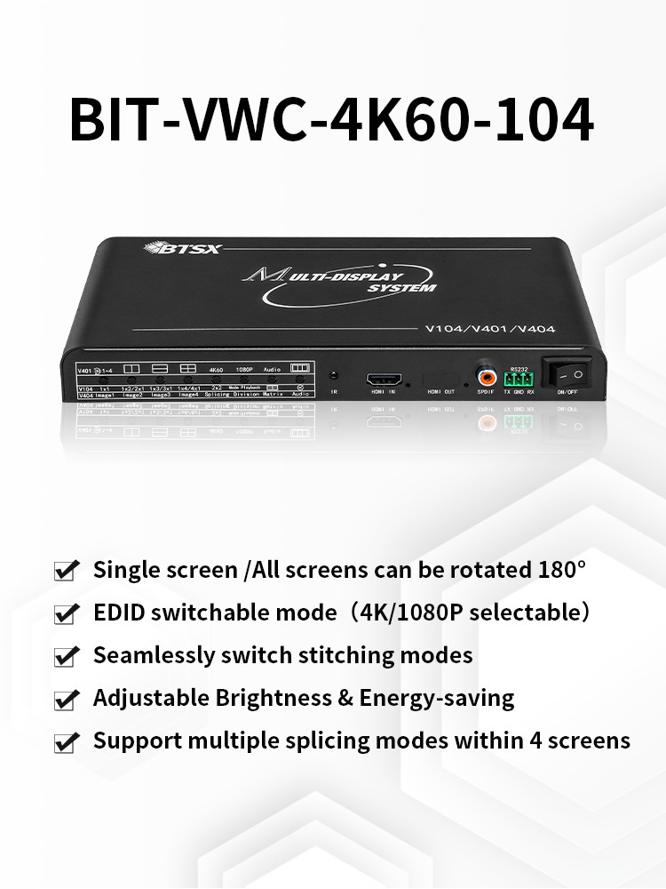4k IR Control HD Splicing HDMI 1 Input 4 Output 1x2 2x2 Video Wall Processor Controller