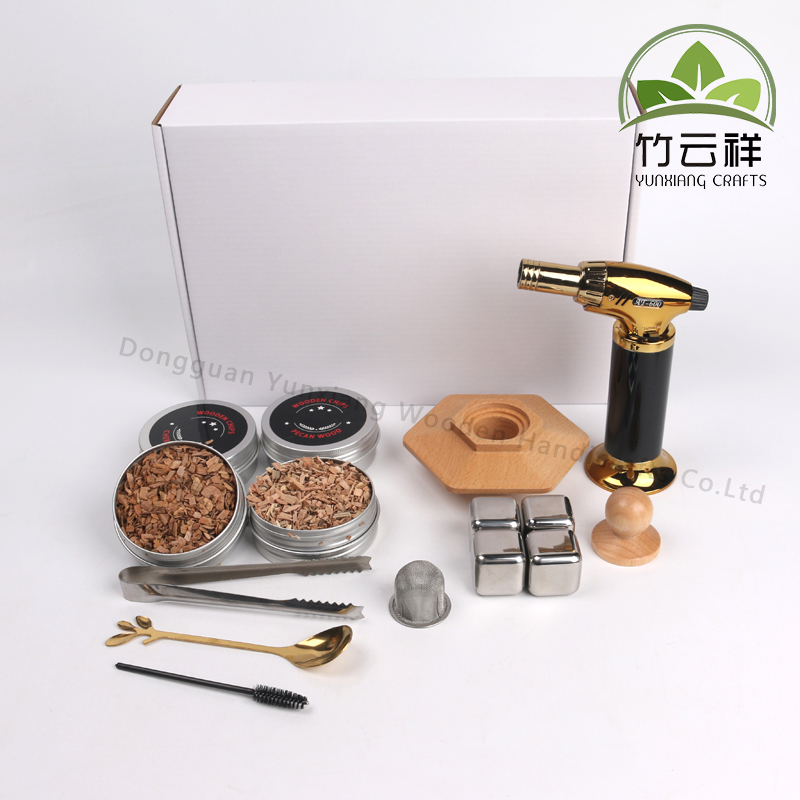 Cocktail Smoker Kit with Torch - 4 Flavors Wood Chips - Birthday Bourbon Whiskey Gifts for Men, Dad, Husband