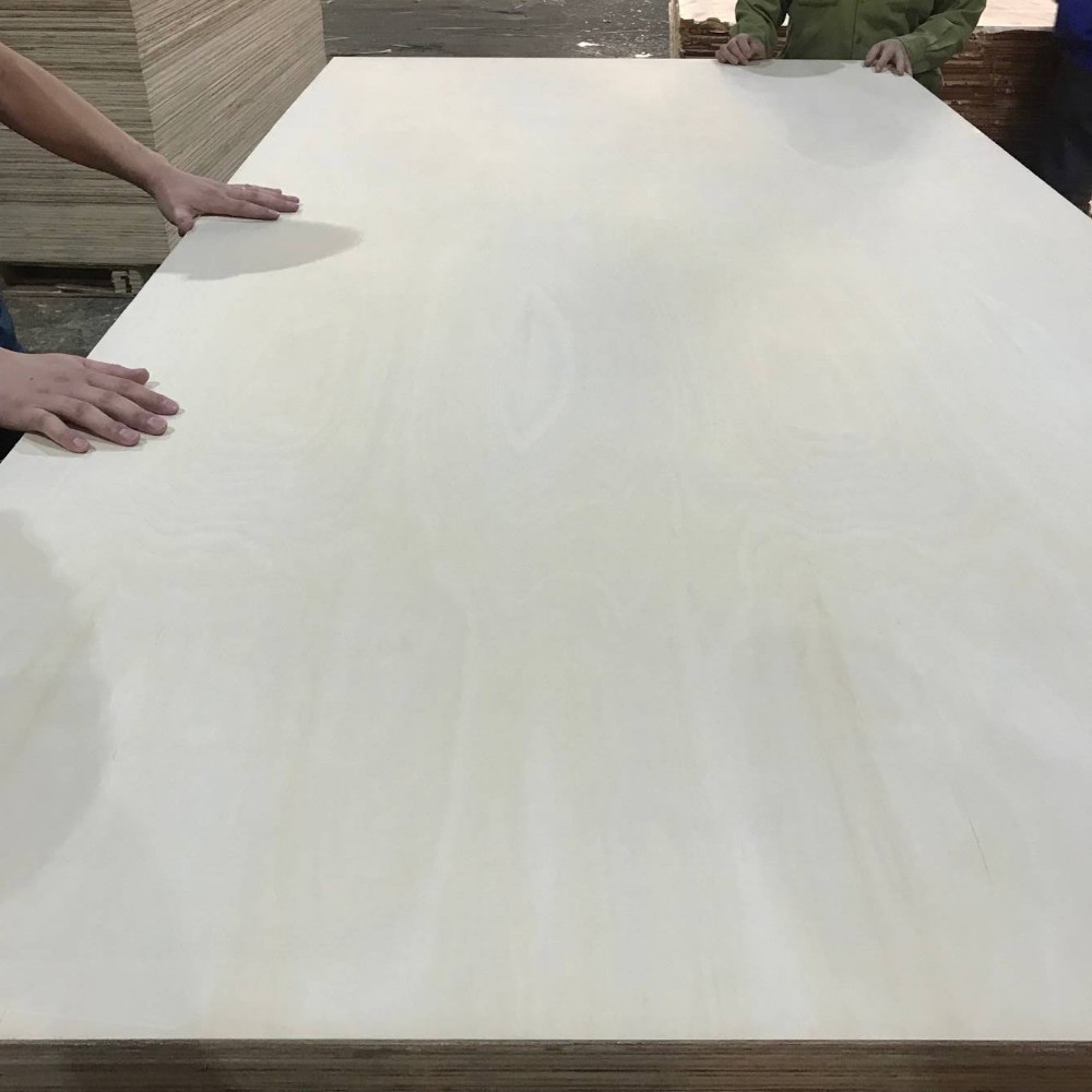 Full Poplar Core 1220*2440mm E0 CARB Laminate Faced Birch Plywood