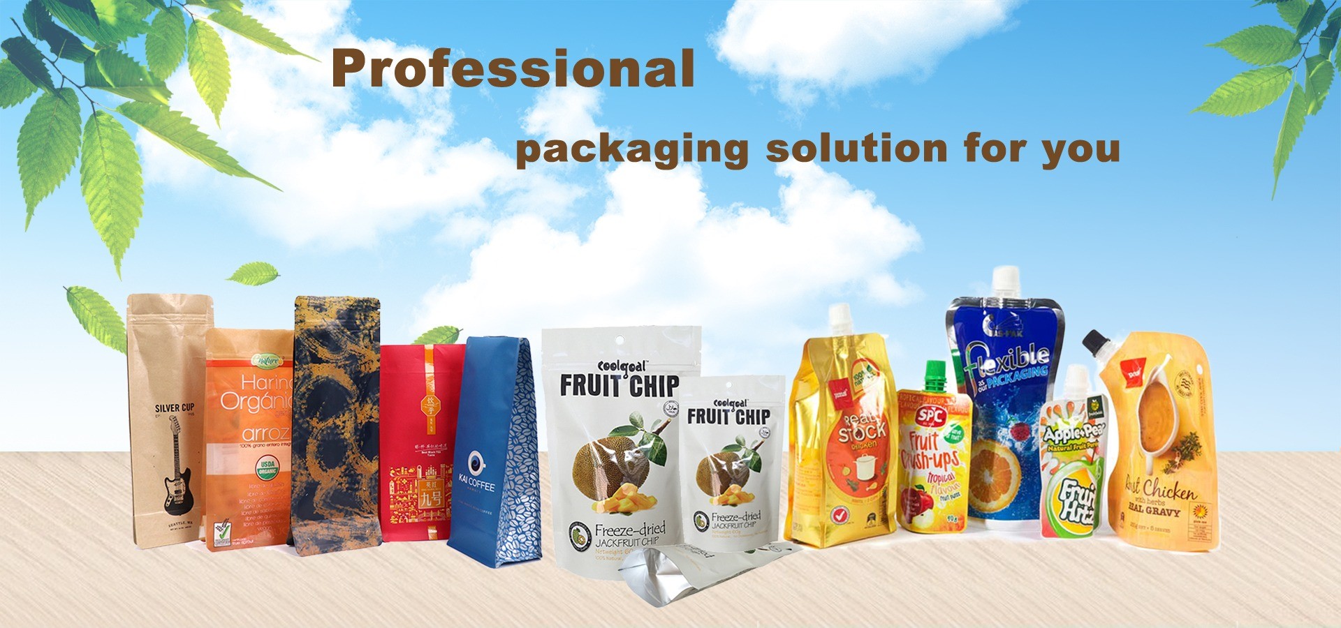 Custom large aluminum foil k pouch packaging mylar foil bags with die-cut handle