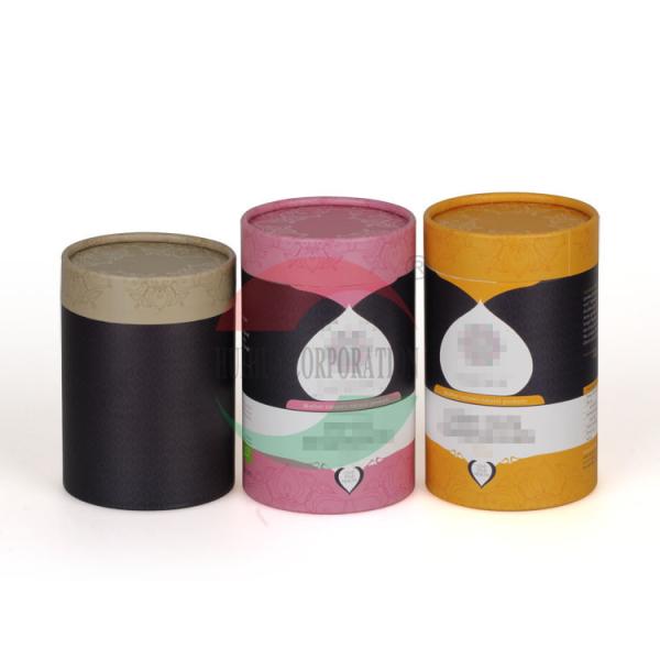 Printed Clear Plastic Skin Care Paper Composite Cans Plastic Cylinder Jar