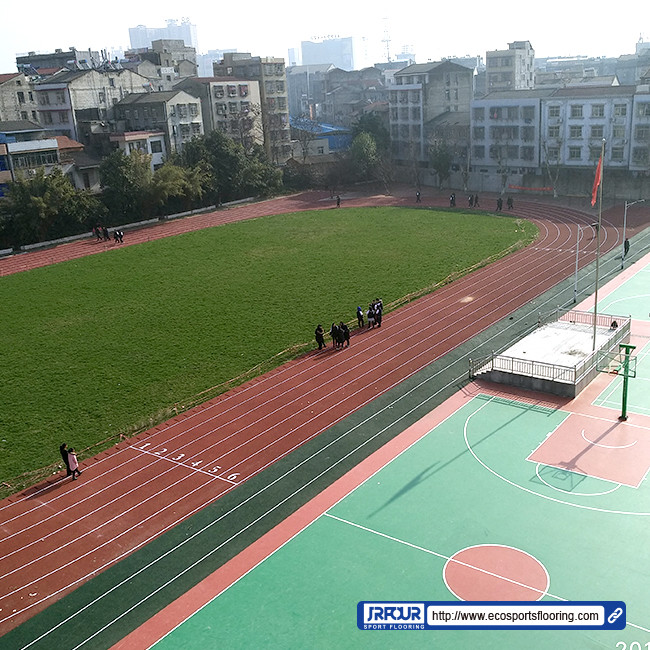 Synthetic Rubber Running Track Colored Recycled Rubber Flooring