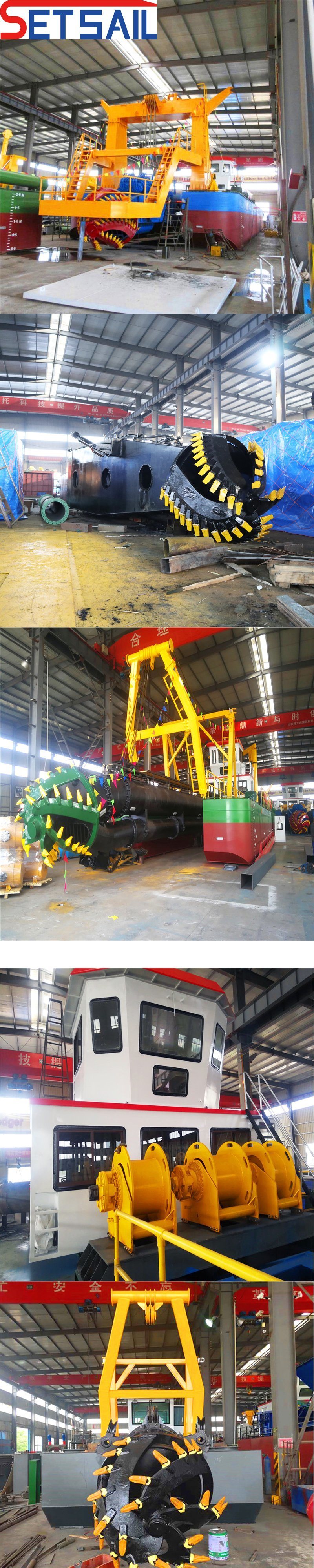 China Dredger Machine Cutter Suction Sand Pumping Dredger