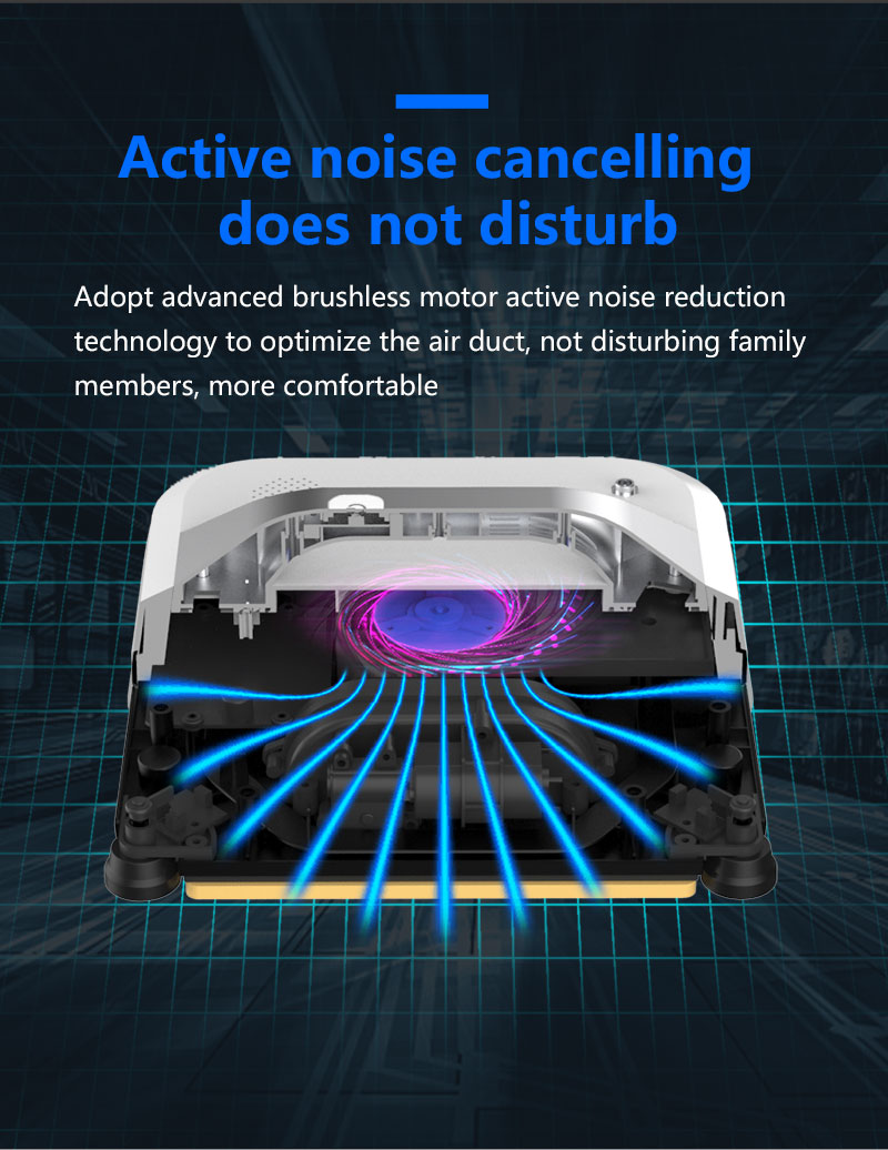 Intelligent Cleaning Vertical Robot Window Cleaner For Household Electric Noise 65dB