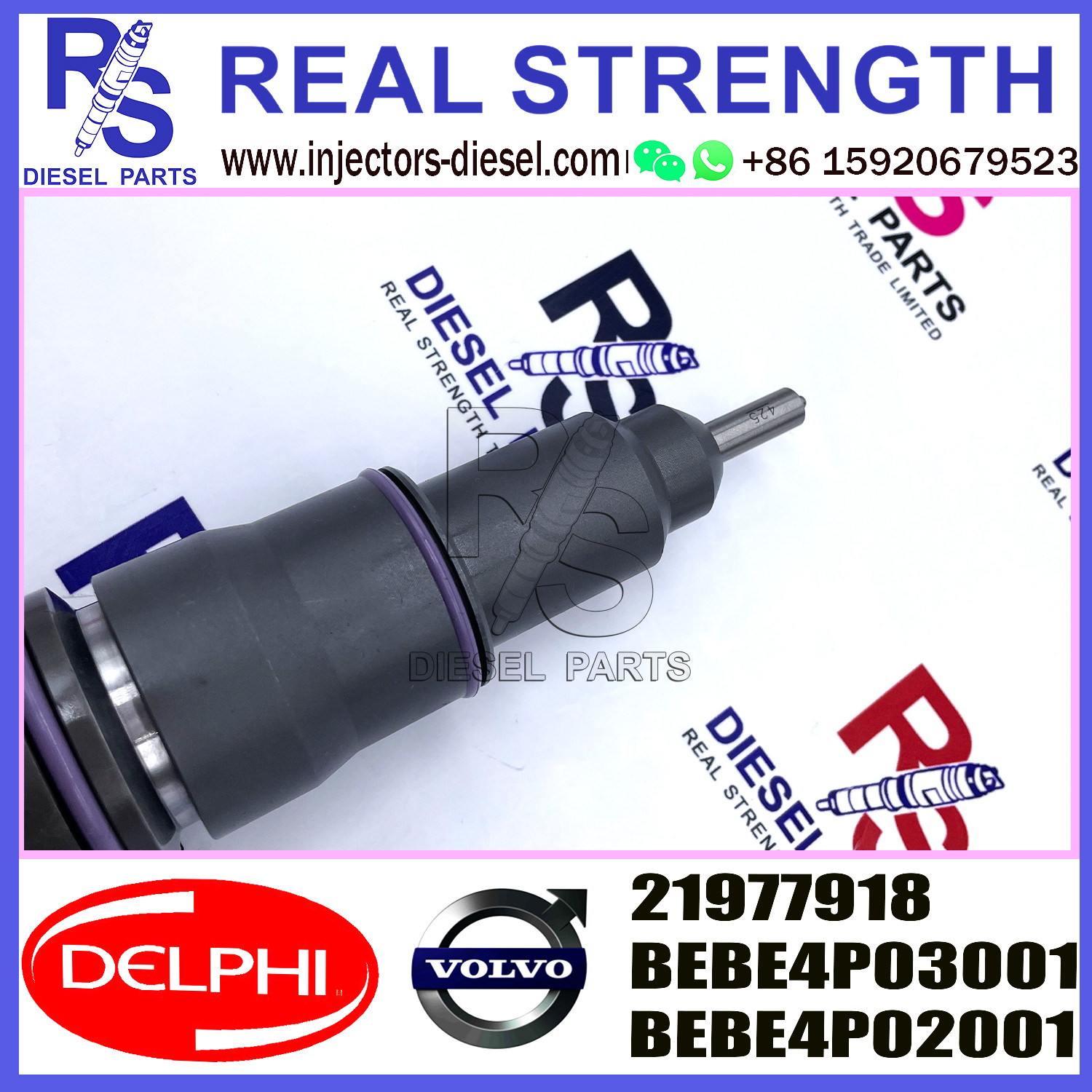 DELPHI 4pin injector 21977918 22254576 Diesel pump Injector V-O-L-V BEBE4P02001 BEBE4P03001 E3.27 for V-O-L-V MD13 EURO
