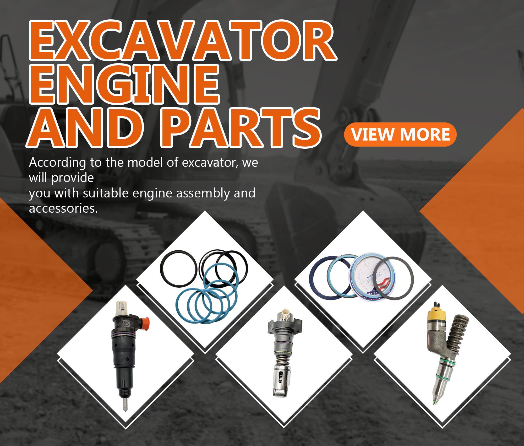 Excavator Engine Parts Bucket Cylinder Seal Kit For Hitachi EX200-3