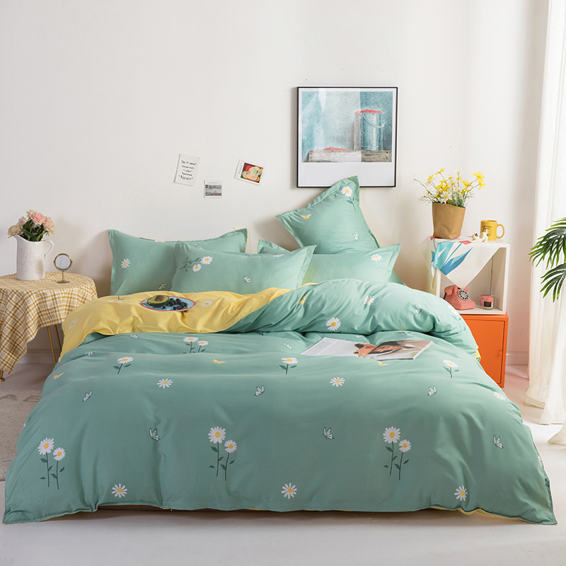 Transform Your Bedroom with 100% Polyester Printed Plant Design Bed Sheets and Cases