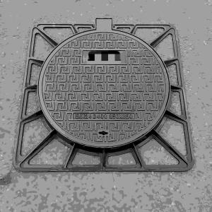 850*850mm D400 Ductile Iron Manhole Cover with Rubber Gasket and Integral