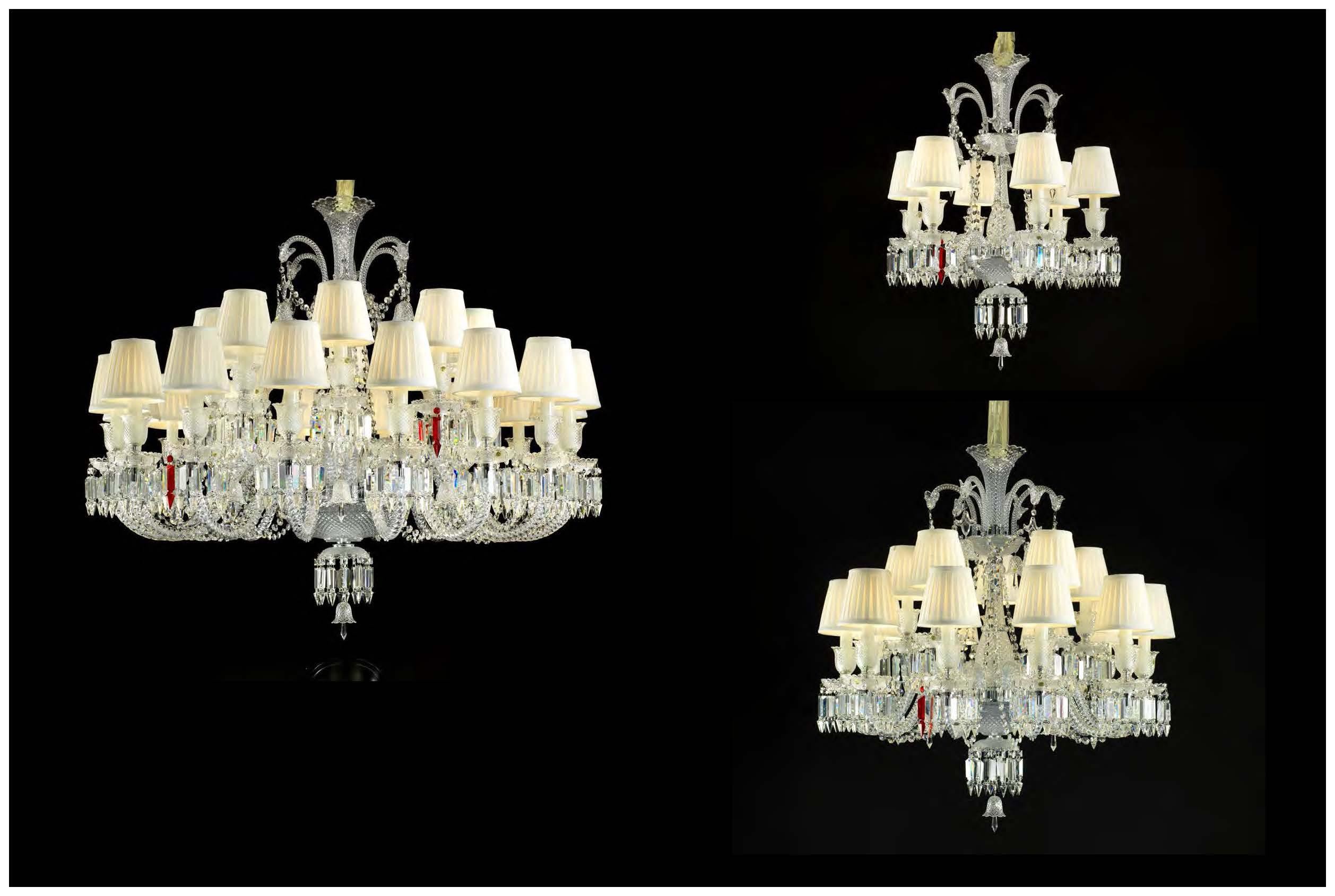 Clear Or Colourful Custom Creative Glass Chandeliers Contemporary Chandeliers For High Ceilings