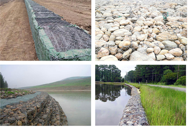 Revetment Hexagonal Hot Dipped Galvanized Gabion Box 270g/M2 Zinc Coated