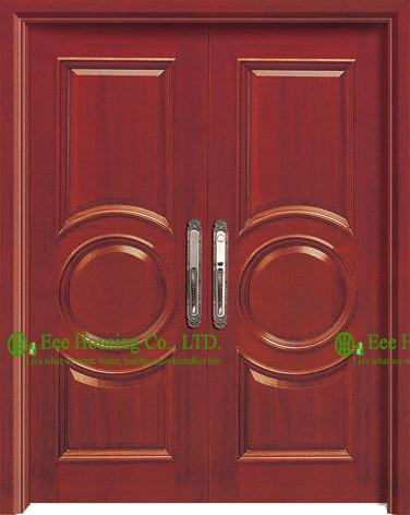 luxury Exterior Timber Veneer Wood Double Entry Door,Exterior Solid Swing Wooden